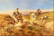 Charles M Russell When Cows Were Wild Spain oil painting reproduction